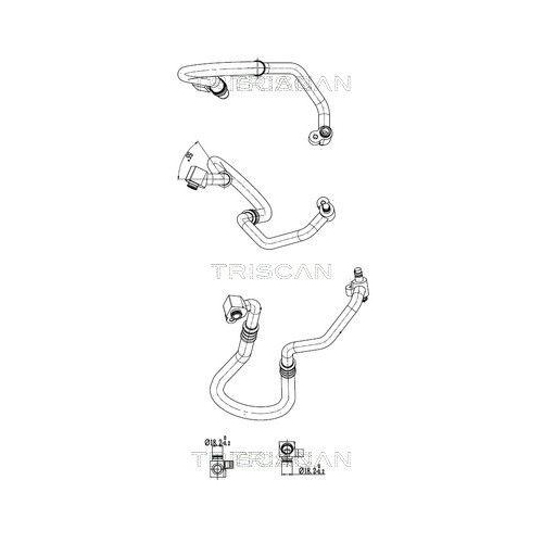 TRISCAN Hochdruck-/Niederdruckleitung, Klimaanlage 9010 15006