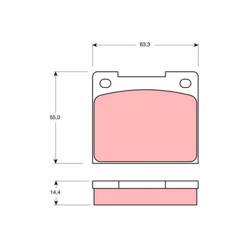 TRW Bremsbelagsatz, Scheibenbremse GDB533