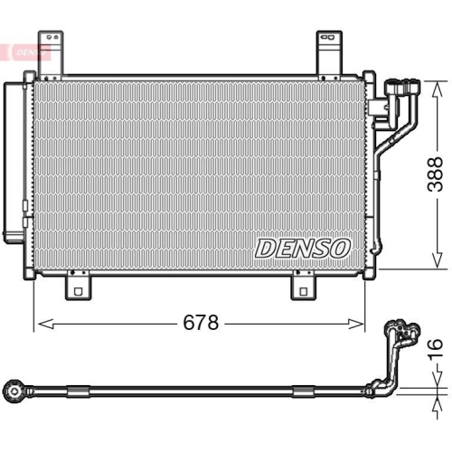 DENSO Kondensator, Klimaanlage DCN44009