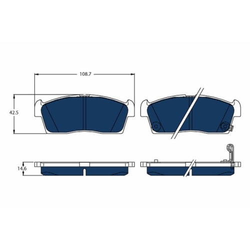 TRW Bremsbelagsatz, Scheibenbremse ELECTRIC BLUE GDB1940BTE