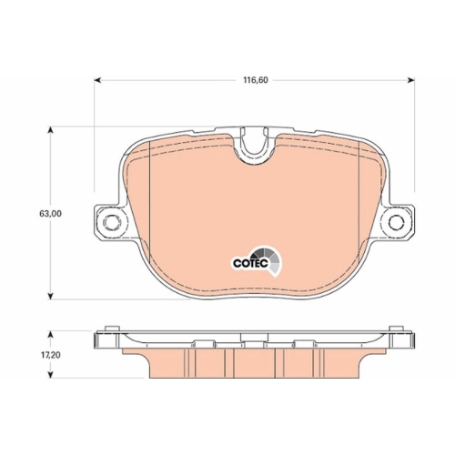TRW Bremsbelagsatz, Scheibenbremse COTEC GDB1824