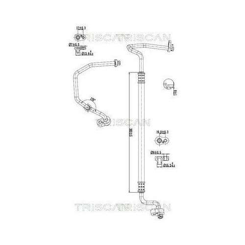 TRISCAN Hochdruck-/Niederdruckleitung, Klimaanlage 9010 29079