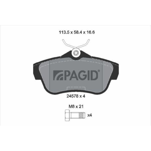 PAGID Bremsbelagsatz, Scheibenbremse T1710N
