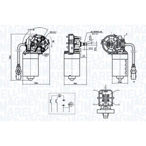 MAGNETI MARELLI Wischermotor 064370000010