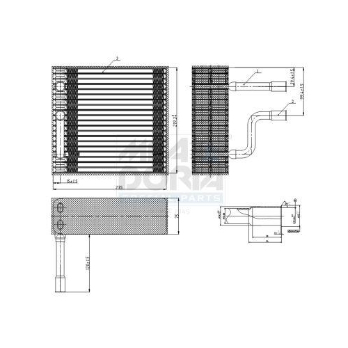 MEAT & DORIA Verdampfer, Klimaanlage 997030