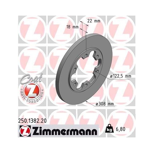 ZIMMERMANN Bremsscheibe COAT Z 250.1382.20