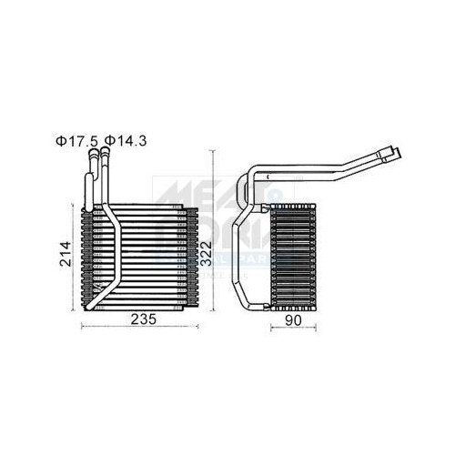MEAT & DORIA Verdampfer, Klimaanlage 997031