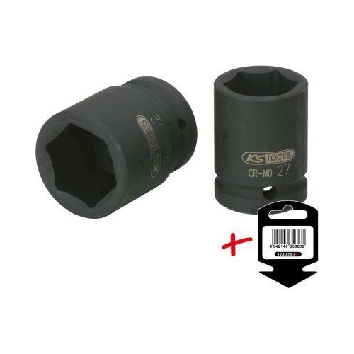3/4 Zoll Sechskant-Kraft-Stecknuss, kurz, 46mm auf H&auml;nger KS TOOLS 515.1346-E