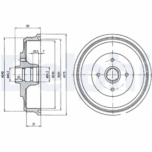DELPHI Bremstrommel BF430