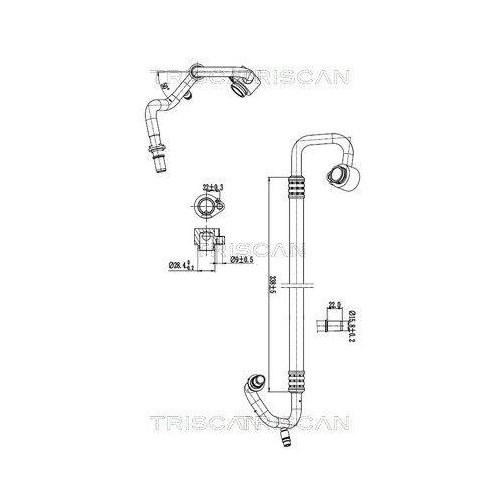 TRISCAN Hochdruck-/Niederdruckleitung, Klimaanlage 9010 29077