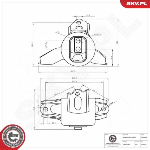ESEN SKV Lagerung, Automatikgetriebe 75SKV808
