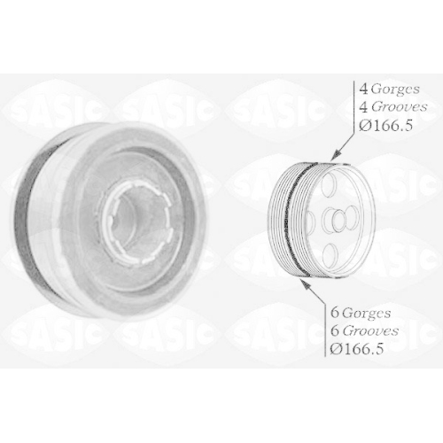 SASIC Riemenscheibe, Kurbelwelle 9001808