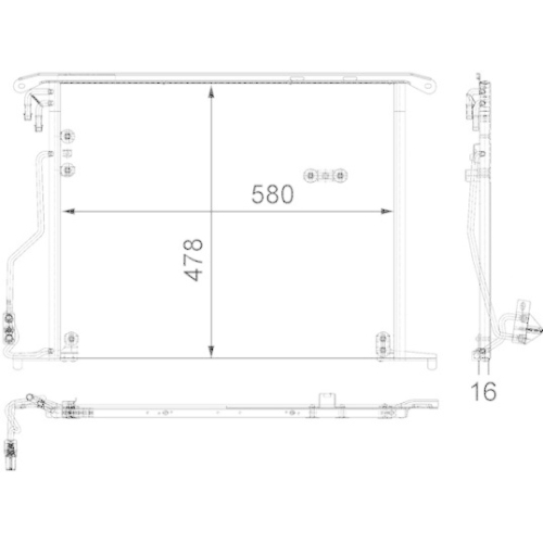 MAHLE Kondensator, Klimaanlage BEHR AC 334 000S