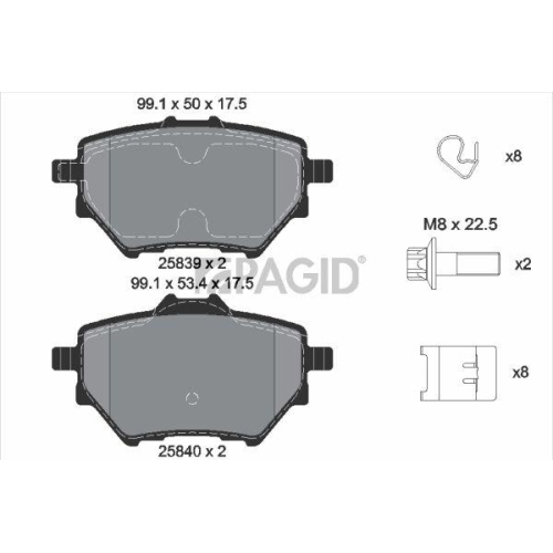 PAGID Bremsbelagsatz, Scheibenbremse T2303N
