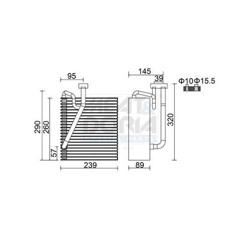 MEAT & DORIA Verdampfer, Klimaanlage 997035