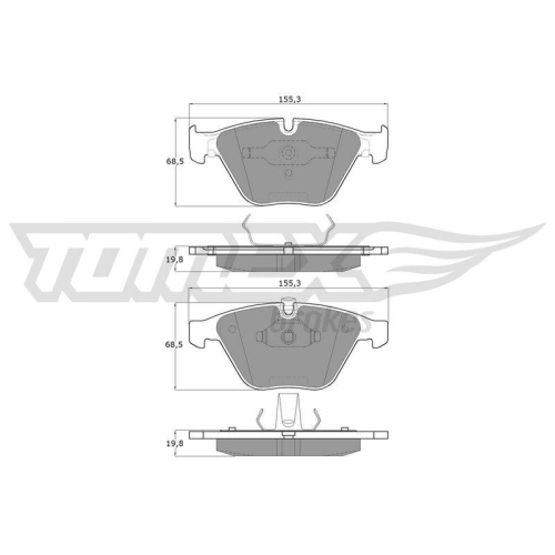 TOMEX Brakes Bremsbelagsatz, Scheibenbremse TX 13-25