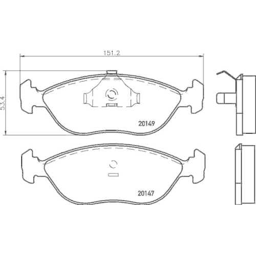 TEXTAR Bremsbelagsatz, Scheibenbremse 2014701