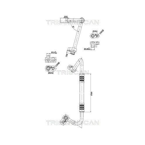 TRISCAN Hochdruck-/Niederdruckleitung, Klimaanlage 9010 23007