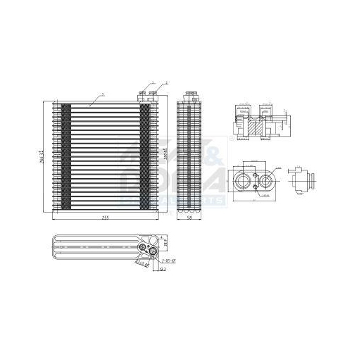 MEAT & DORIA Verdampfer, Klimaanlage 997036
