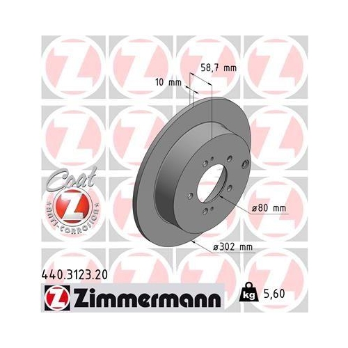 ZIMMERMANN Bremsscheibe COAT Z 440.3123.20