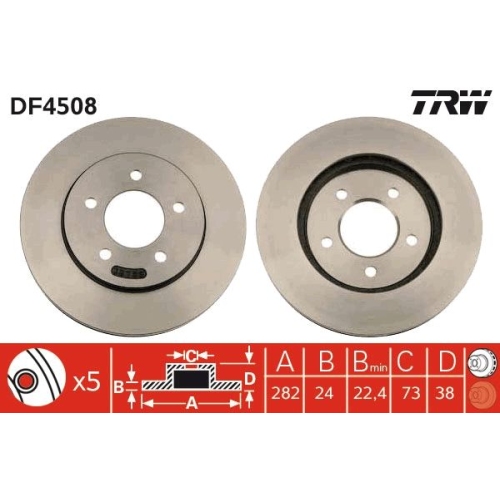 TRW Bremsscheibe DF4508