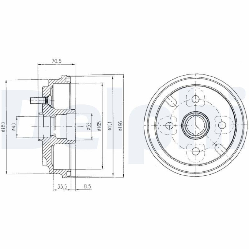 DELPHI Bremstrommel BF462