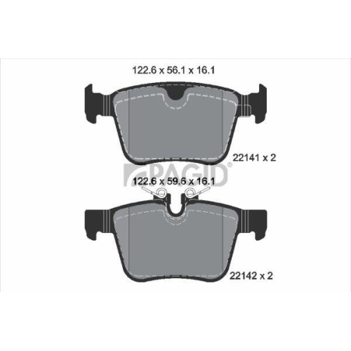 PAGID Bremsbelagsatz, Scheibenbremse T2461N