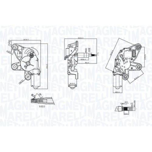 MAGNETI MARELLI Wischermotor 064371100010
