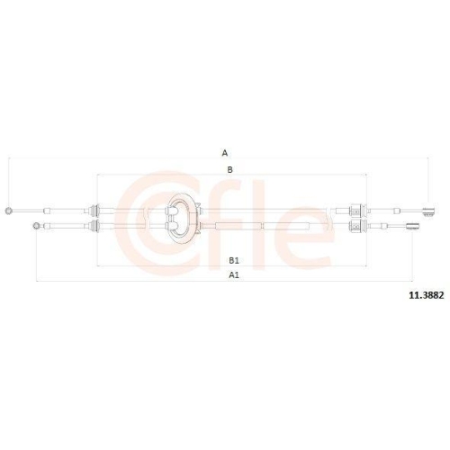 COFLE Seilzug, Schaltgetriebe 11.3882