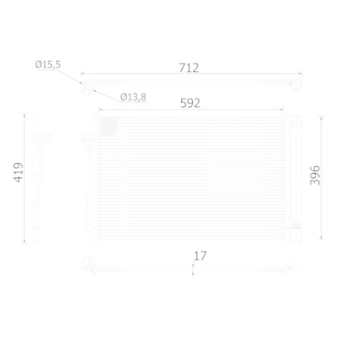MAHLE Kondensator, Klimaanlage BEHR AC 344 000S