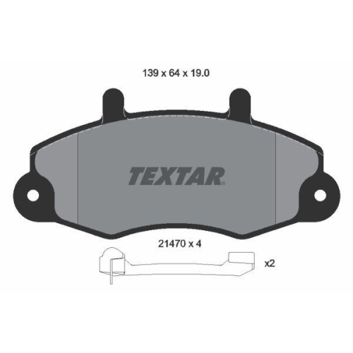 TEXTAR Bremsbelagsatz, Scheibenbremse 2147002