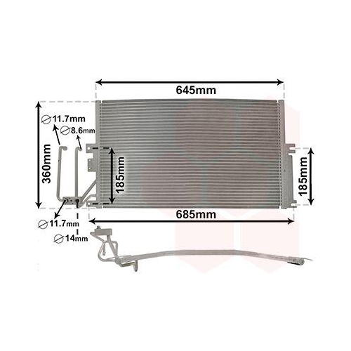 VAN WEZEL Kondensator, Klimaanlage 37005241