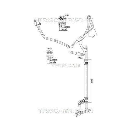 TRISCAN Hochdruck-/Niederdruckleitung, Klimaanlage 9010 11023