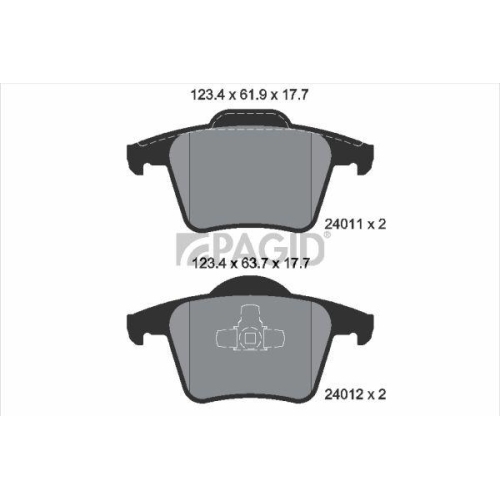 PAGID Bremsbelagsatz, Scheibenbremse T1394N