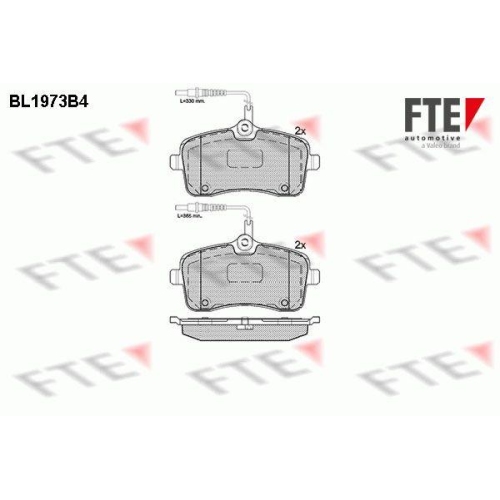 FTE Bremsbelagsatz, Scheibenbremse 9010560