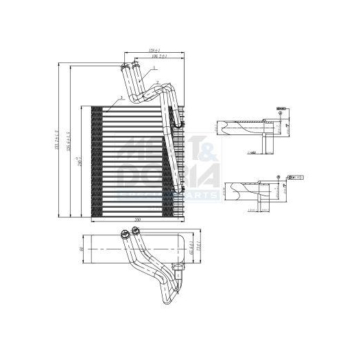 MEAT & DORIA Verdampfer, Klimaanlage 997038