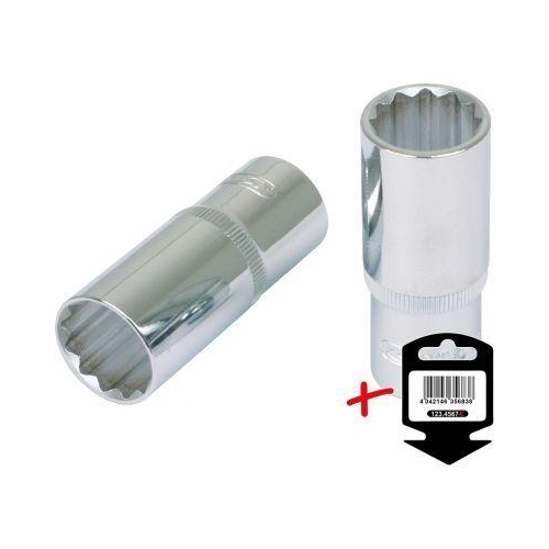 1/2 Zoll CHROMEplus 12-kant-Stecknuss, lang, 17mm auf H&auml;nger KS TOOLS 918.1711-E