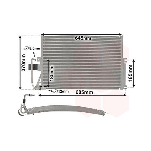 VAN WEZEL Kondensator, Klimaanlage 37005274