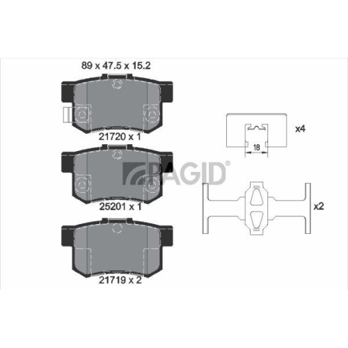 PAGID Bremsbelagsatz, Scheibenbremse T2030N