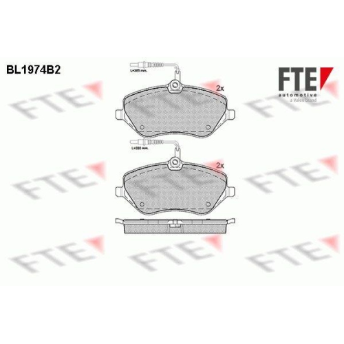 FTE Bremsbelagsatz, Scheibenbremse 9010562