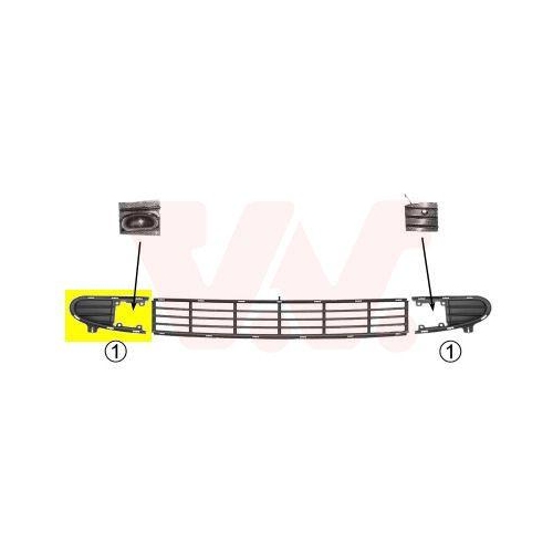 VAN WEZEL Lüftungsgitter, Stoßfänger ** Equipart ** 5878592