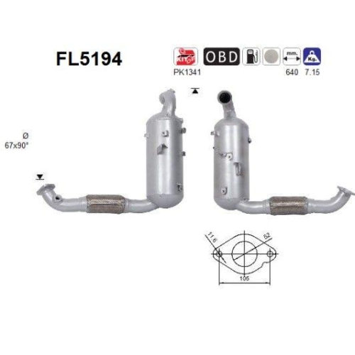 AS Ru&szlig;-/Partikelfilter, Abgasanlage FL5194