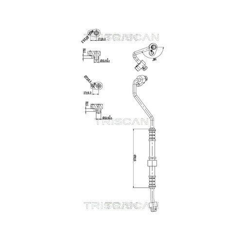 TRISCAN Hochdruck-/Niederdruckleitung, Klimaanlage 9010 29107