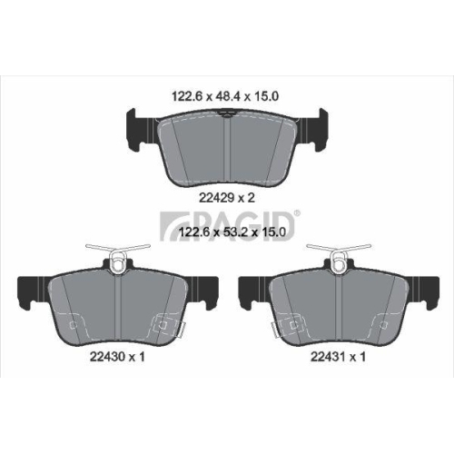 PAGID Bremsbelagsatz, Scheibenbremse T2585N