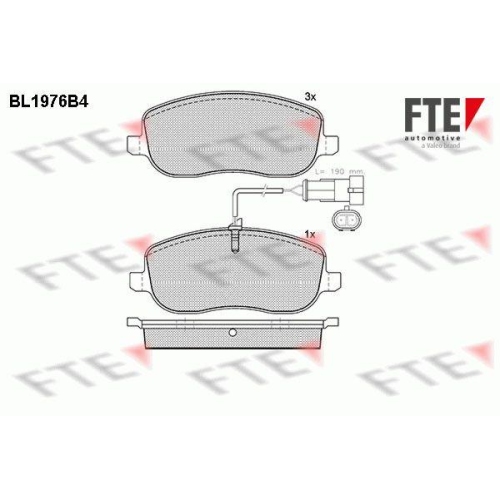 FTE Bremsbelagsatz, Scheibenbremse 9010566