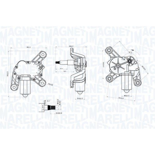 MAGNETI MARELLI Wischermotor 064070700010