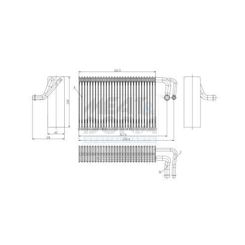 MEAT & DORIA Verdampfer, Klimaanlage 997041