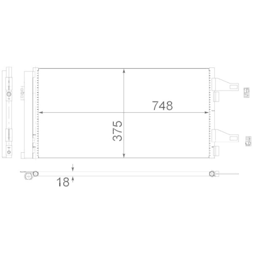 MAHLE Kondensator, Klimaanlage BEHR AC 363 000S