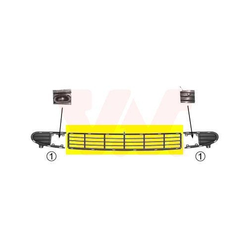 VAN WEZEL Lüftungsgitter, Stoßfänger ** Equipart ** 5878590