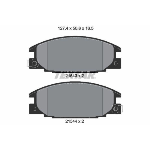 TEXTAR Bremsbelagsatz, Scheibenbremse 2154302